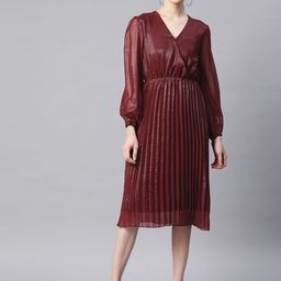 plusS Wrap Midi Dress-image-7