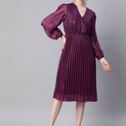 plusS Wrap Midi Dress-image-8