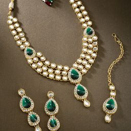 Peora Gold-Plated Kundan-Studded Jewellery Set-39