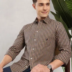 Nautica Men Premium Slim Fit Checked Pure Cotton Casual Shirt-image-50