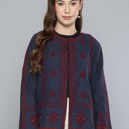 SCOUP Floral Tailored Linen Jacket with Embroidered-image-66