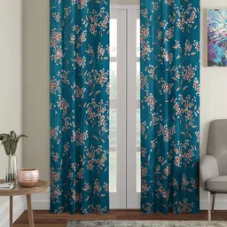 Cortina Set of 2 Floral Printed Door Curtains-image-46