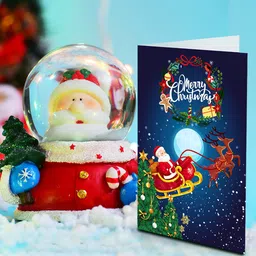 Archies Pack of 2 Fancy Santa Claus Showpiece & Greeting Card Combo-image-33