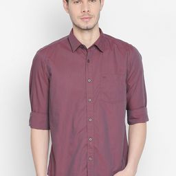 Basics Men Pink Slim Fit Solid Casual Shirt-image-40