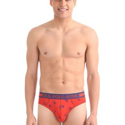 U.S. Polo Assn. Men Orange Printed Sports Briefs I111-007-Pr-Xxl-image-42