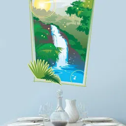 rawpockets Green & Blue Nature Falls Wall Stickers-picture-12