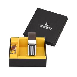 Pacific Gold Men Brown Genuine Leather Accessory Gift Set-image-129