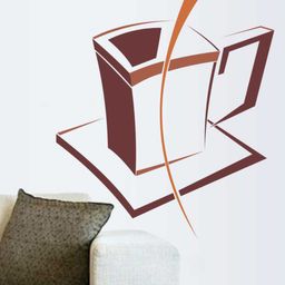 rawpockets Brown Coffee Time Wall Stickers-image-72