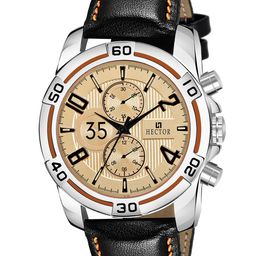 HECTOR Men Cream-Coloured Analogue Watch HC15-57