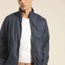 ether Men Navy Blue Solid Tailored Jacket-picture-22