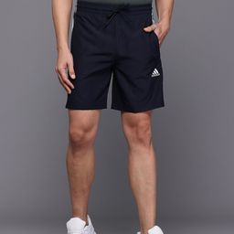 ADIDAS Men Minimal Brand Logo Print 3 Stripes Chelsea Training or Gym Sports Shorts-image-24