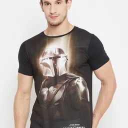 STAR WARS Men Black Printed Round Neck T-shirt-image-36