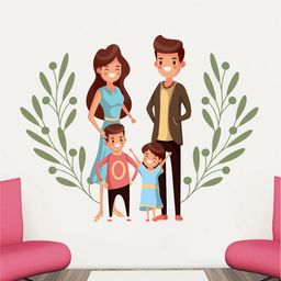rawpockets Multicoloured Family Portrait Wall Stickers-image-21