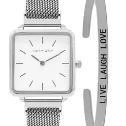 JOKER & WITCH Women White & Silver Magnetic Watch & Bracelet Stack JWBS147-image-65
