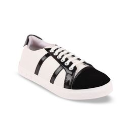 FAUSTO Women Black Colourblocked Sneakers-image-12