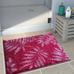 Athom Trendz Pink Anti-Skid Printed Bath Rug-image-70