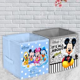 Kuber Industries set Of 2 Disney Print Extra Large Foldable Storage Cube With Handle-49
