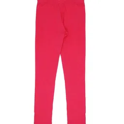 Pantaloons Junior Girls Fuchsia Pink Solid Ankle-Length Leggings-image-23