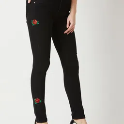 Miss Chase Women Black Slim Fit High-Rise Clean Look Jeans-image-9