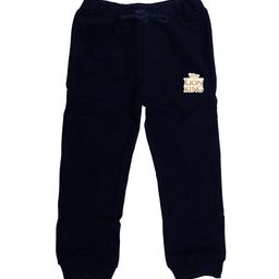 Disney by Wear Your Mind Kids Navy Blue Solid Pure Cotton Joggers-image-120