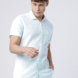 HIGHLANDER Men Blue Slim Fit Solid Casual Shirt-image-40