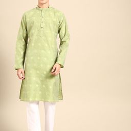 MANQ Men Ethnic Motifs Printed Regular Kurta with Pyjamas-11