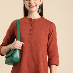 Anouk Mandarin Collar Kurta-25