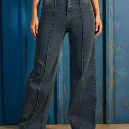 CORSICA Women Front Seam Straight Fit Mid-Rise Jeans-image-51
