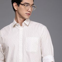 Raymond Slim Fit Floral Printed Pure Cotton Casual Shirt-image-12