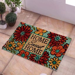 SWHF Multicoloured Printed Anti-Skid Coir Mat Doormat-14