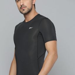 Reebok Men Black Solid Workout Compression T-shirt-image-29