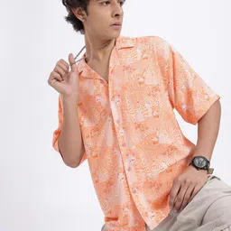 glitchez Animal Print Relaxed Shirt-image-79