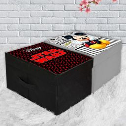 Kuber Industries Set of 2 Printed Foldable Storage Organizer Box with With Lid-43