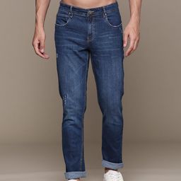 The Roadster Lifestyle Co. Men Slim Fit Low Distress Light Fade Stretchable Jeans-image-55
