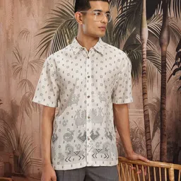 Sangria Ethnic Print Regular Fit Shirt-image-68