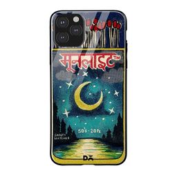 DailyObjects Navy Blue & Green Moonlight Matchbox iPhone 11 Pro Glass Mobile Case-39