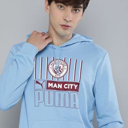 Puma Men Blue Graphic Printed Manchester City Hooded Sweatshirt-image-87