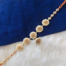 NIKYANKA Gold-Plated Artificial Stones Studded Head Jewellery-image-2