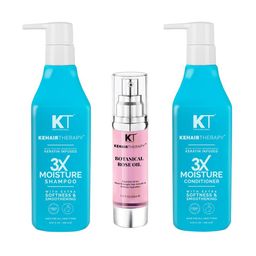 KEHAIRTHERAPY Set Of 3X Moisture Shampoo 250ml & Conditioner 250ml With Rose Oil 50ml-32