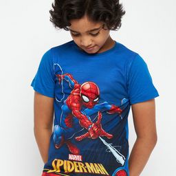 Marvel by Wear Your Mind Boys Blue Printed T-shirt-12