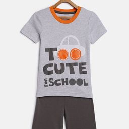 mackly Boys Grey Printed Night suit-image-56