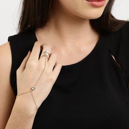 OOMPH Gold-Toned Ring Bracelet-12