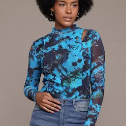 Roadster Long Sleeves Abstract Printed Top-13