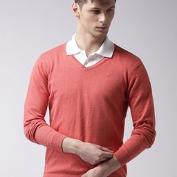 Celio Men Coral Red Sweater-picture-4