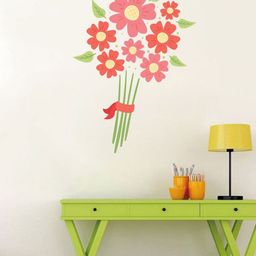 rawpockets Unisex Multicoloured Flower Bouquet Wall Sticker-3