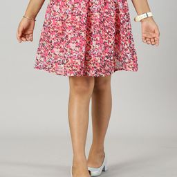 KiddoPanti Girls Printed Flared Mini SkIrts-picture-46