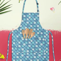 ArtzFolio Blue & Grey Printed Cotton Aprons-24