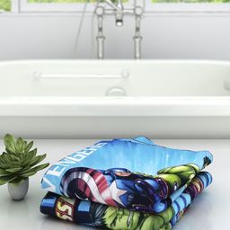 Marvel Kids Set Of 2 Printed 350 GSM Cotton Bath Towels-19