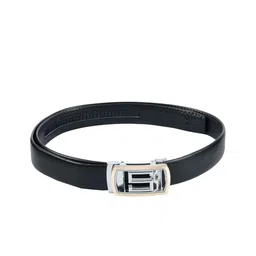 WINSOME DEAL Men Black & Silver-Toned Solid Leather Belt-image-51