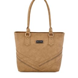 Bellissa Beige Solid Shoulder Bag-image-34